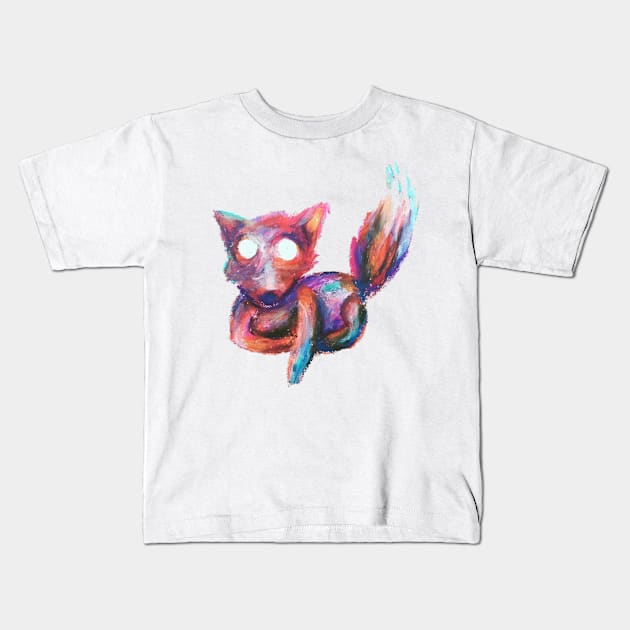 Ghost Fox Kids T-Shirt by xaxuokxenx